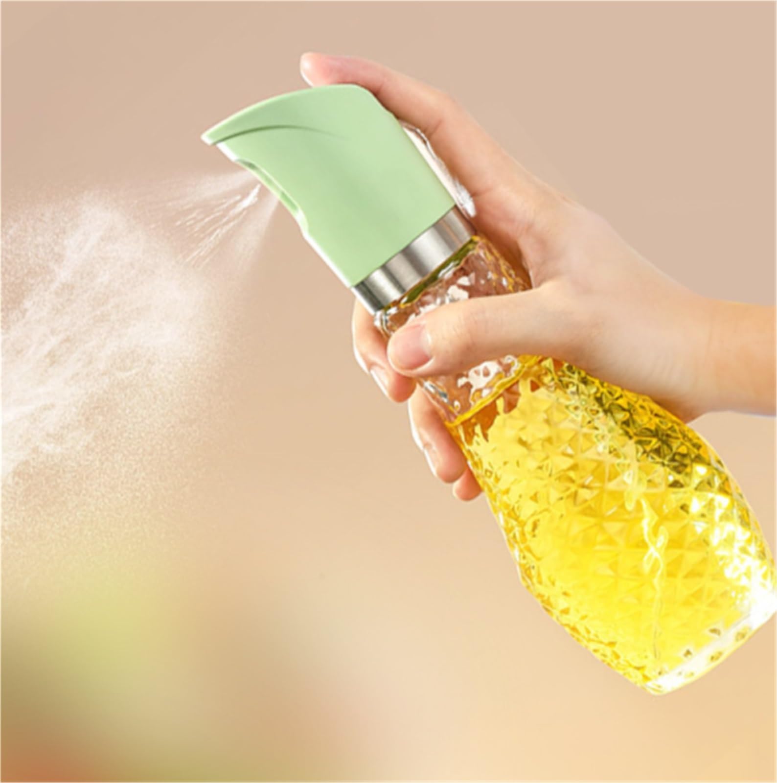 Ölsprüher Für Speiseöl Essbare Presse Öl Sprayer Geeignet For Air Fryer Salat Backen Grill Grillen Küche(Yellow)