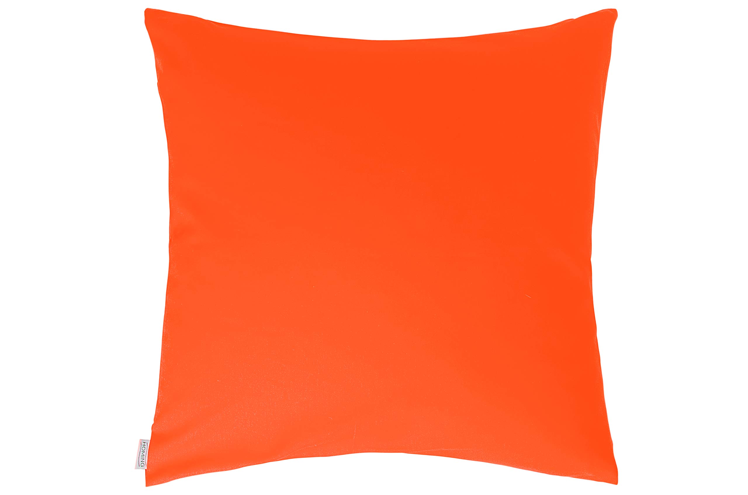 Homing Decorative Cushion Cover Orange Plain (1 Piece) 40 x 40 cm, 40 x 40 cm (Pack of 1)