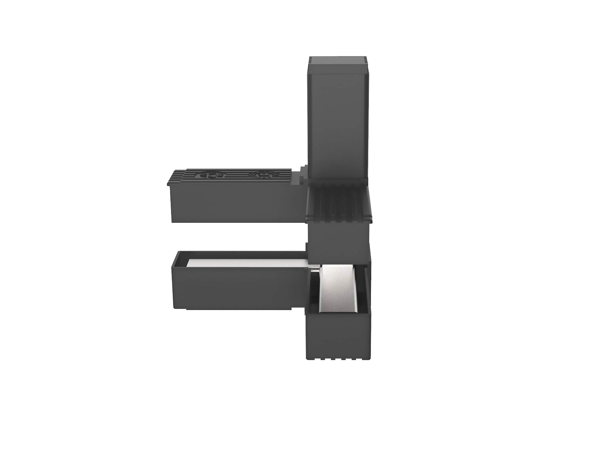 Conectores para tubos cuadrados (en Y) - 2 unidades / 30,00 x 30,00 (mm) (Con ALMA de Acero)