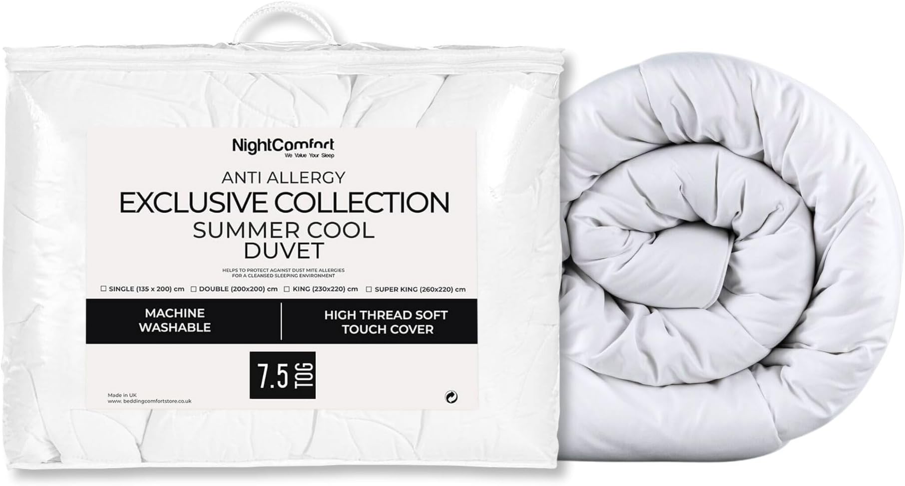 Slumberdown Cool Summer Nights Super King Duvet 7.5 Tog Lightweight