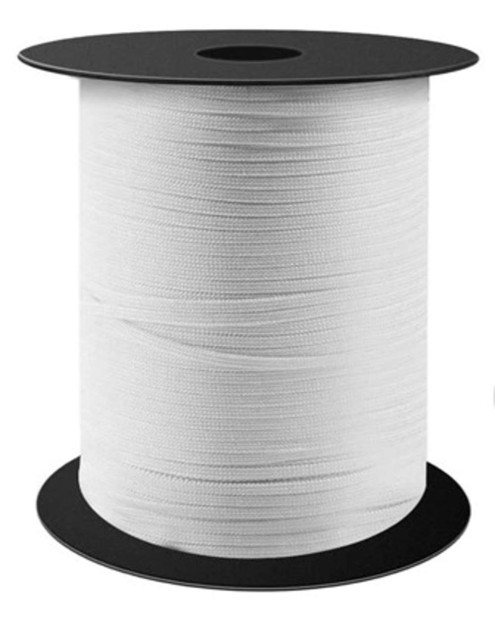 Novus White Flat Knitted Elastic for Stitching, Sewing & Tailoring in Spool Packing, Width- 4 MM, Length - 30 mtr (32 yards)