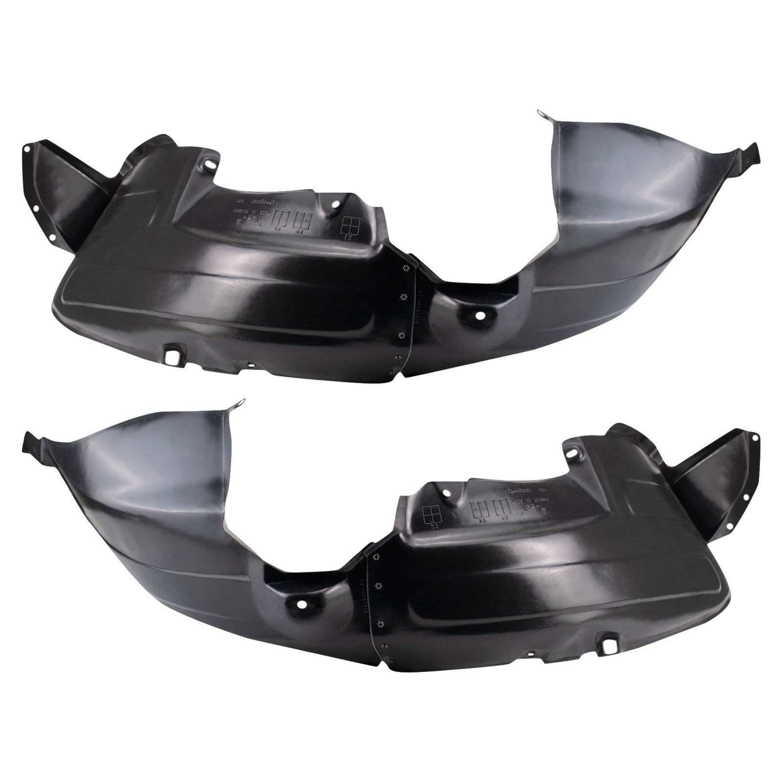 TRQ Front Inner Fender Liner Set | For 2007-2008 Hyundai Entourage 2006-2014 Kia Sedona KI1250115 KI1251115