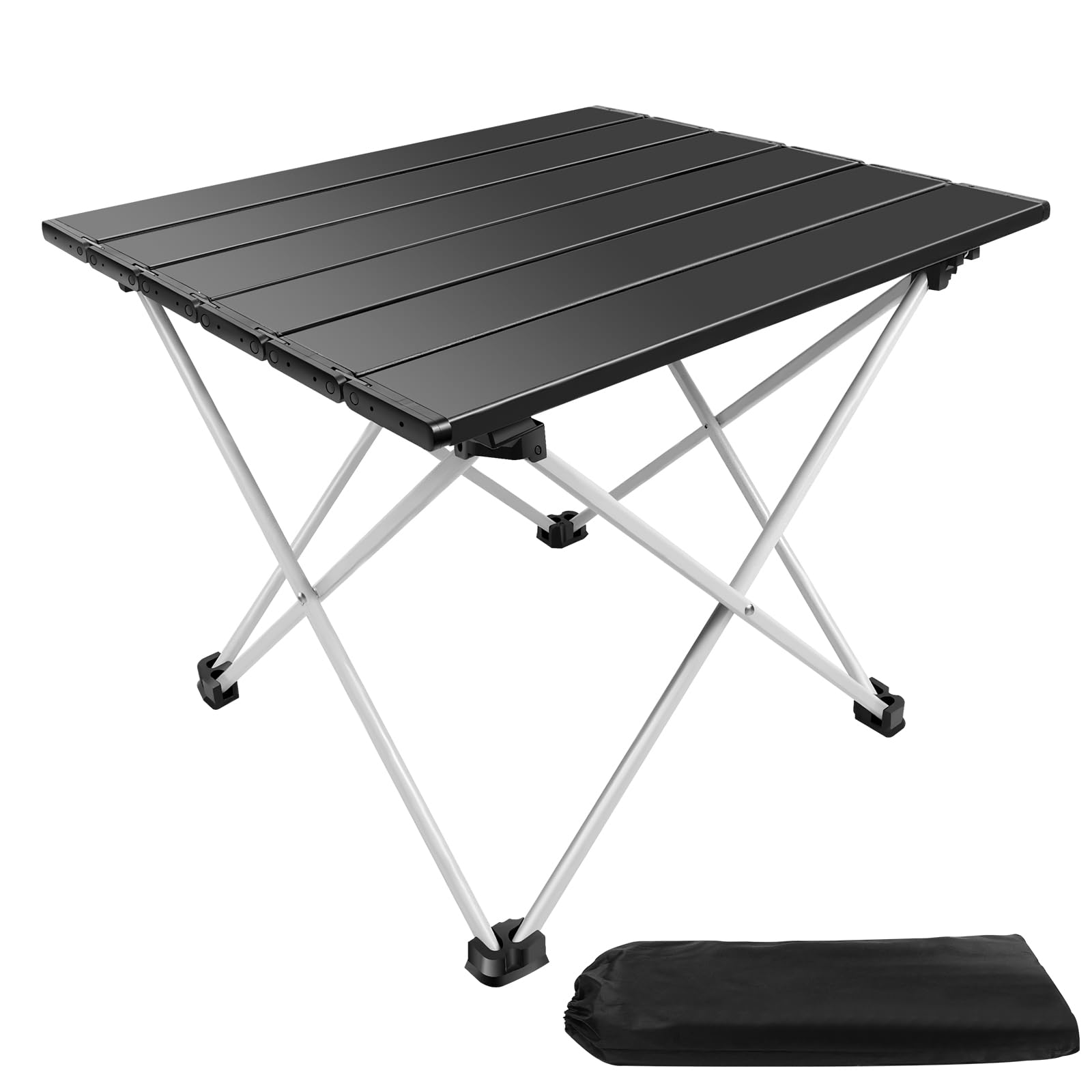 Camping Tables That Fold Up Small Folding Picnic Table, Portable Lightweight Aluminum Roll Up Table Top with Carry Bag, Outdoor Dining Table for Cooking, Beach, Hiking, Fishing, 15.7"x13.6"x12.4" — image 1