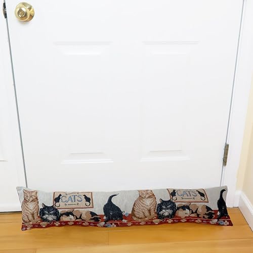 Evelots - Tapones para puerta de gato Evelots para puertas y ventanas, para evitar el aire fríoaire calientepolvoruido, 38 pulgadas de largo