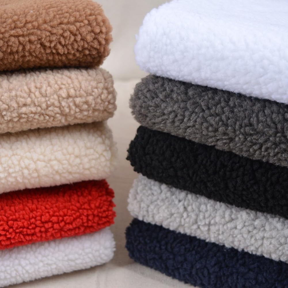Tela de forro polar de 2 metros de ancho, 160 cm de ancho, tela acolchada de peluche, se vende por metros, tela suave y cómoda para coser, tela decorativa, material para manualidades, tela gruesa para