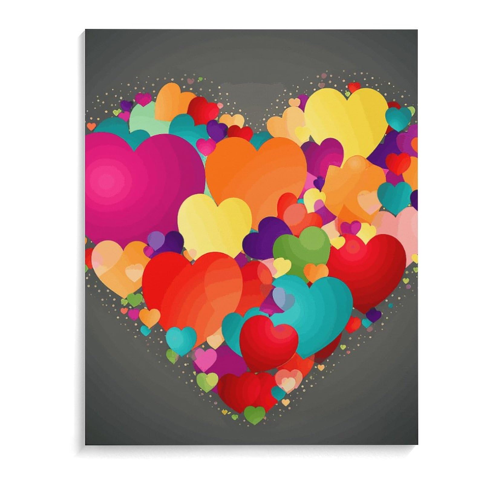 Toile Graphics Love Hearts premium en lin et coton pour salle de bain - 8