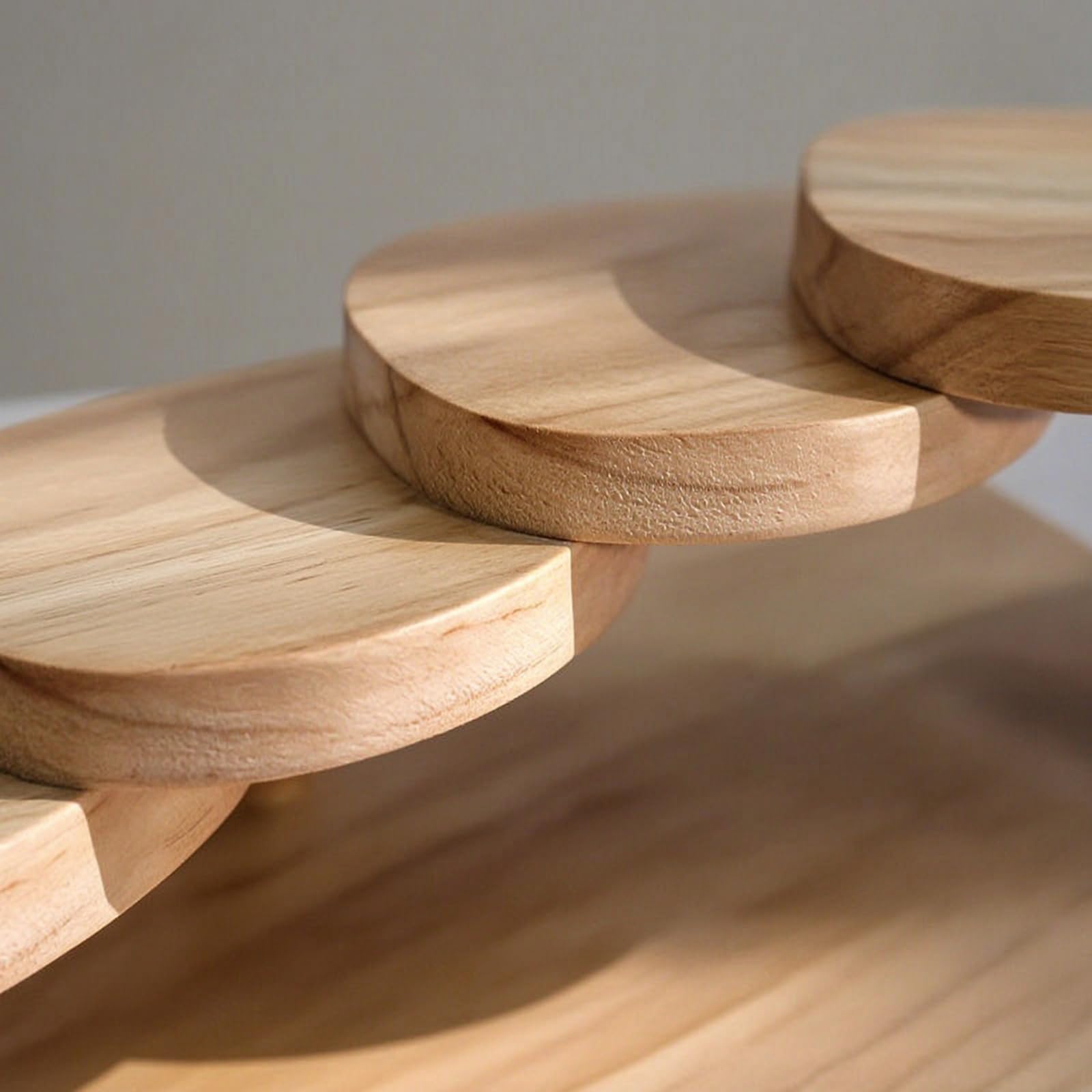 Baoblaze Bandeja Elíptica para Servir Bandeja Soporte Expositor Centro de Mesa Madera con Bordes Suaves y Base Firme Diseño Que la Presentación Adecuada para , Escalera De 7 Pasos Ovalada
