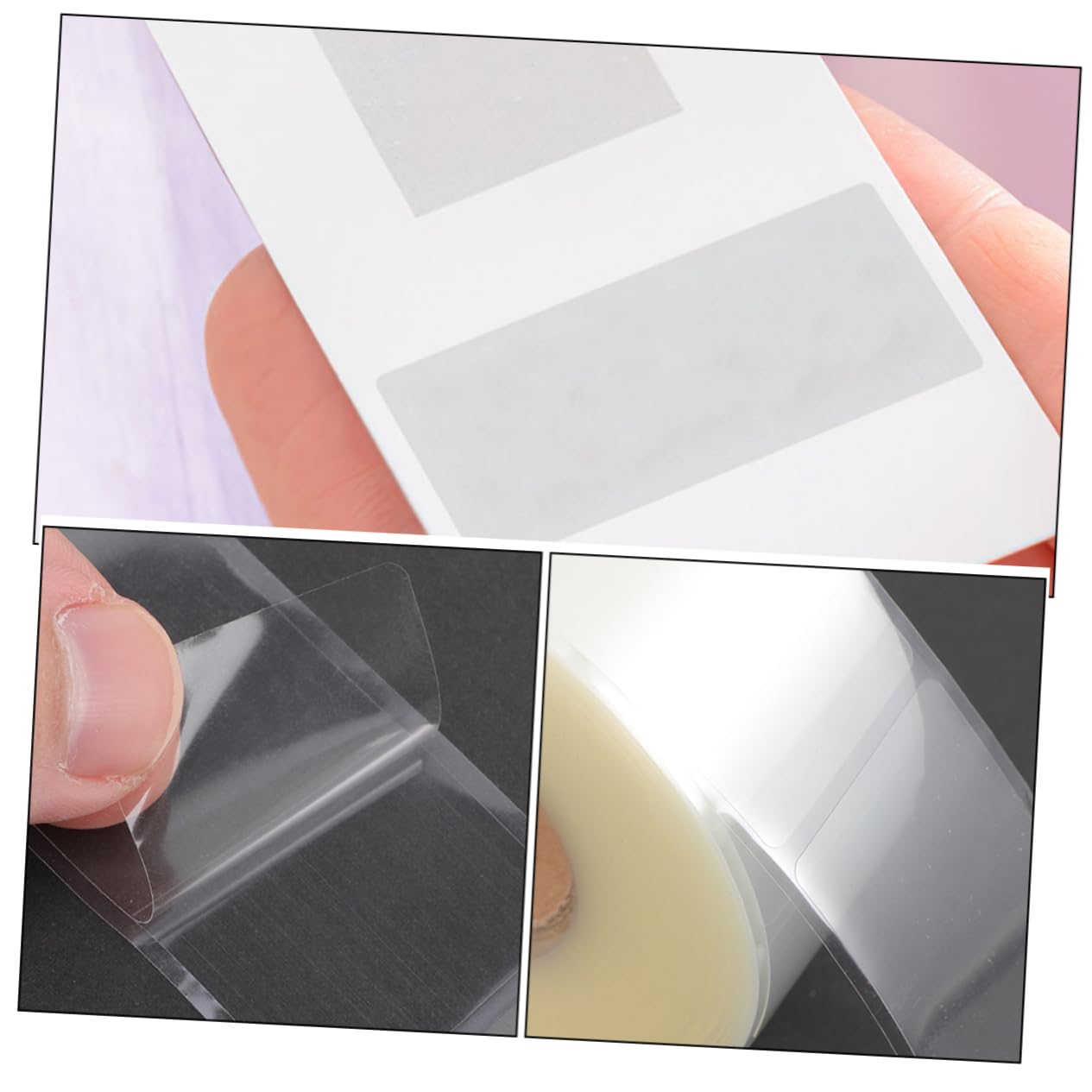 STOBOK Etikettenschutzhüllen 500 Stück Selbstklebend Pvc Transparente Verhindern Einrollen Erleichtern Scannen für Barcode und Etiketten in Bibliotheken Krankenhäusern und Büros