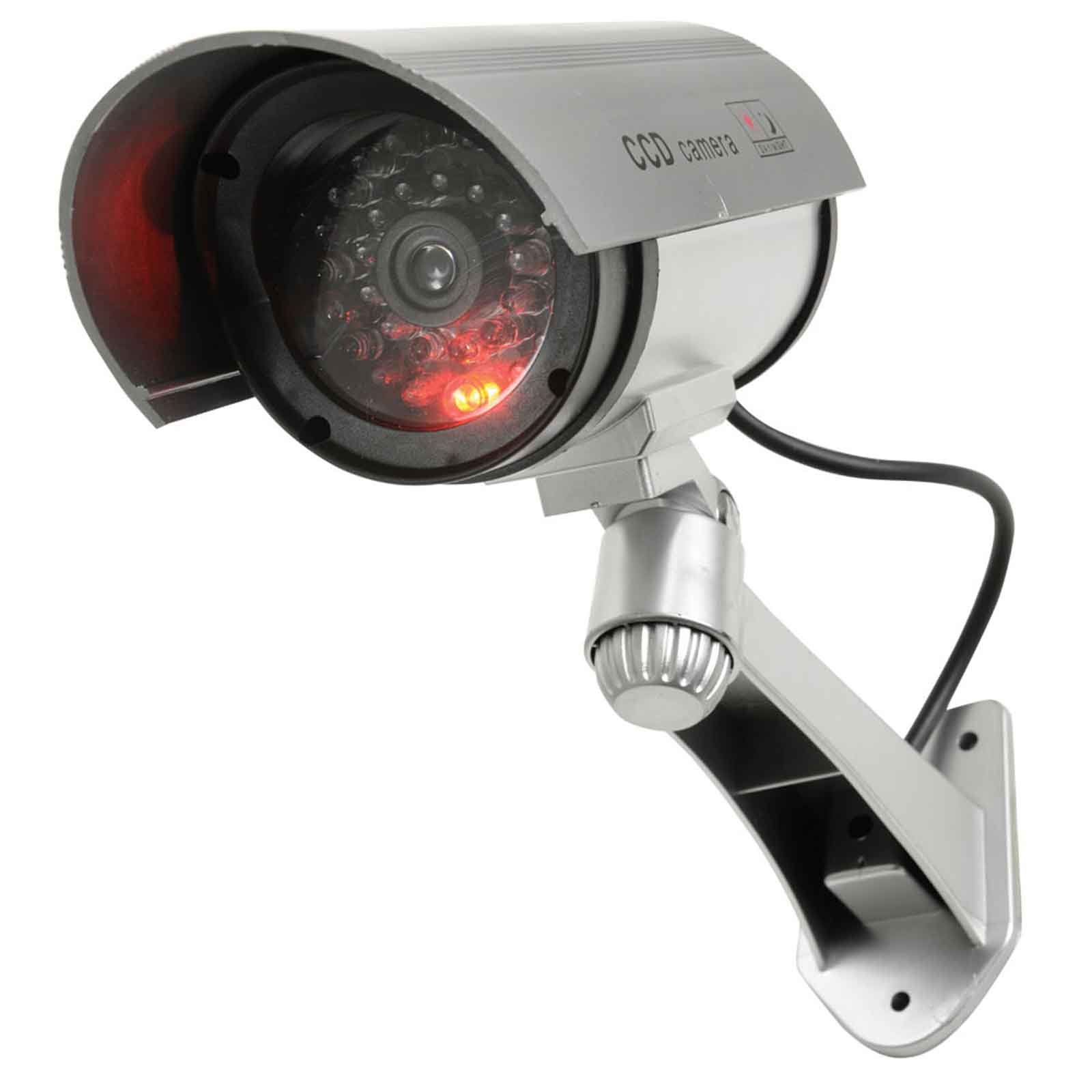 Kenable Red Dummy Infra Adjustable Bullet Security Cctv Camera With Cable & Led