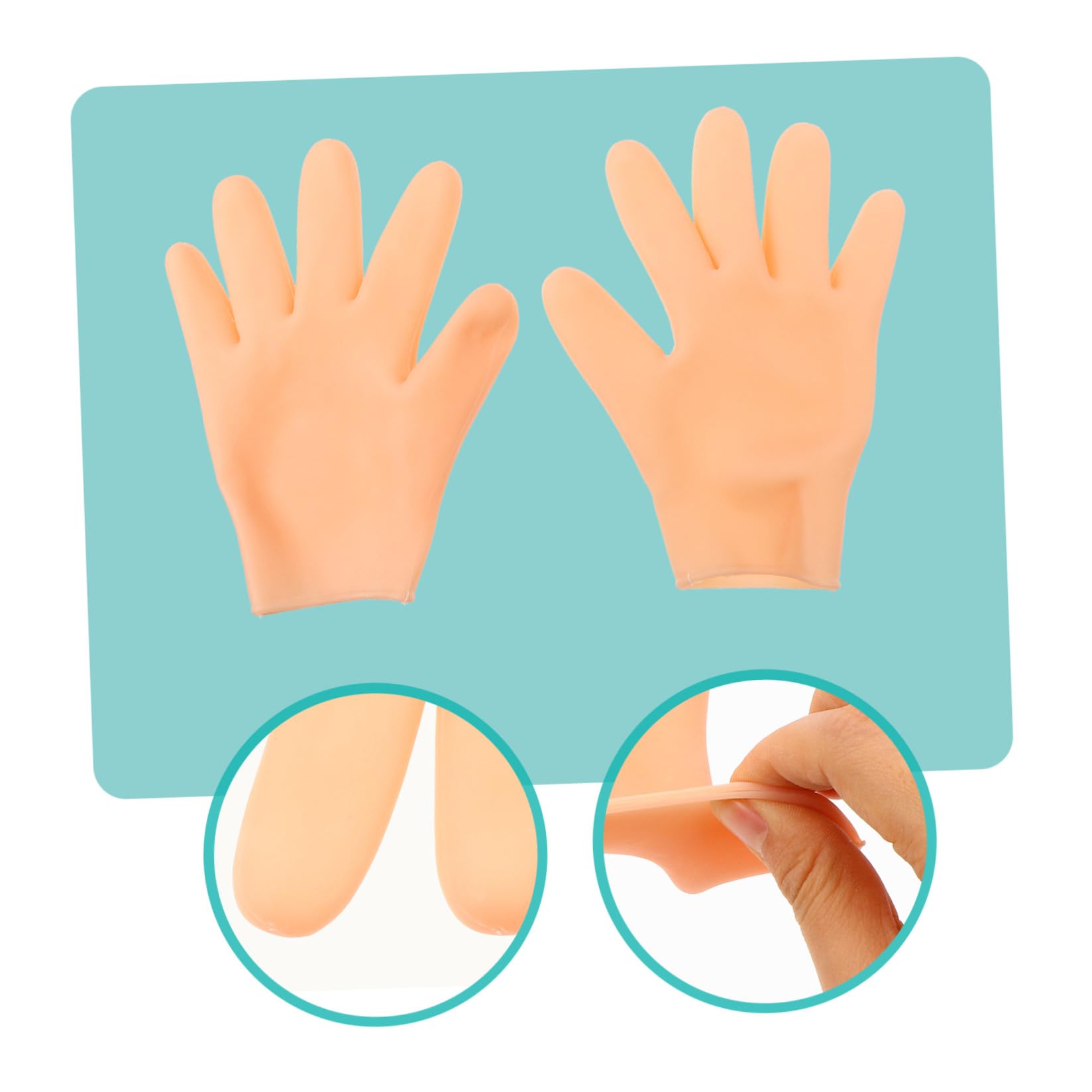 FRCOLOR 3 pares de guantes hidratantes cosméticos bolsa de cosméticos guantes para eliminar la piel muerta guante exfoliante guantes negros guantes mujer guantes anti grietas