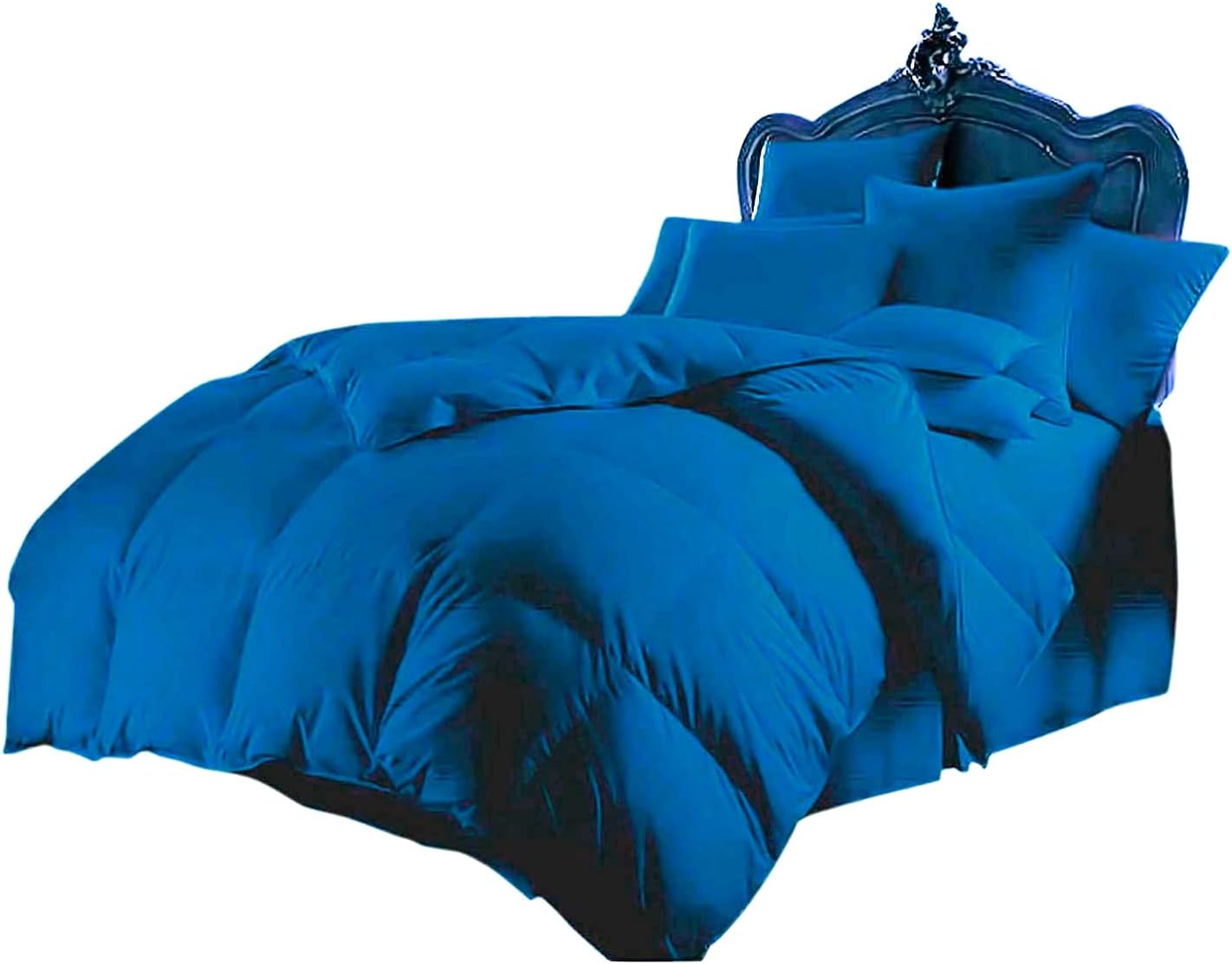 All Season Luxurious 800 Series,Luxury Goose Down Alternative Comforter, Oversize-Queen Size - Quilt 1 Pc Comforter -100% Egyptian Cotton Comforter , Hotel Quality 500 GSM, Royale Blue,(90"x98")