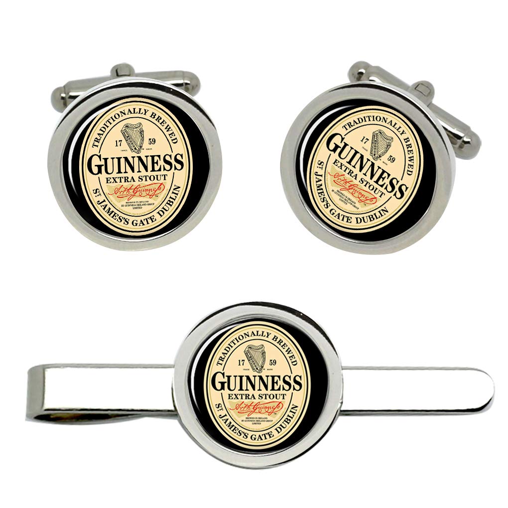 Guinness Boutons de Manchettes et Pince à Cravate Ensemble