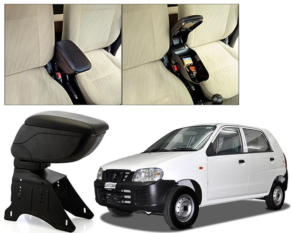 Auto Pearl Black Armrest Console Box Compatible with - Alto-image-37