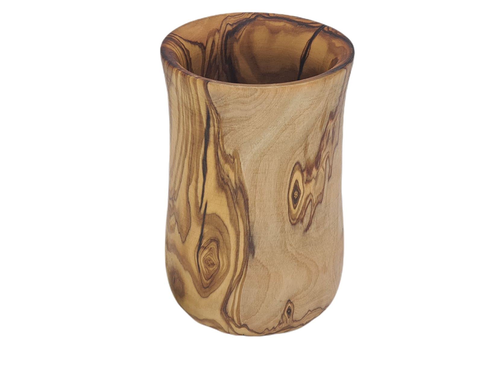 Pot à couverts en bois d'olivier