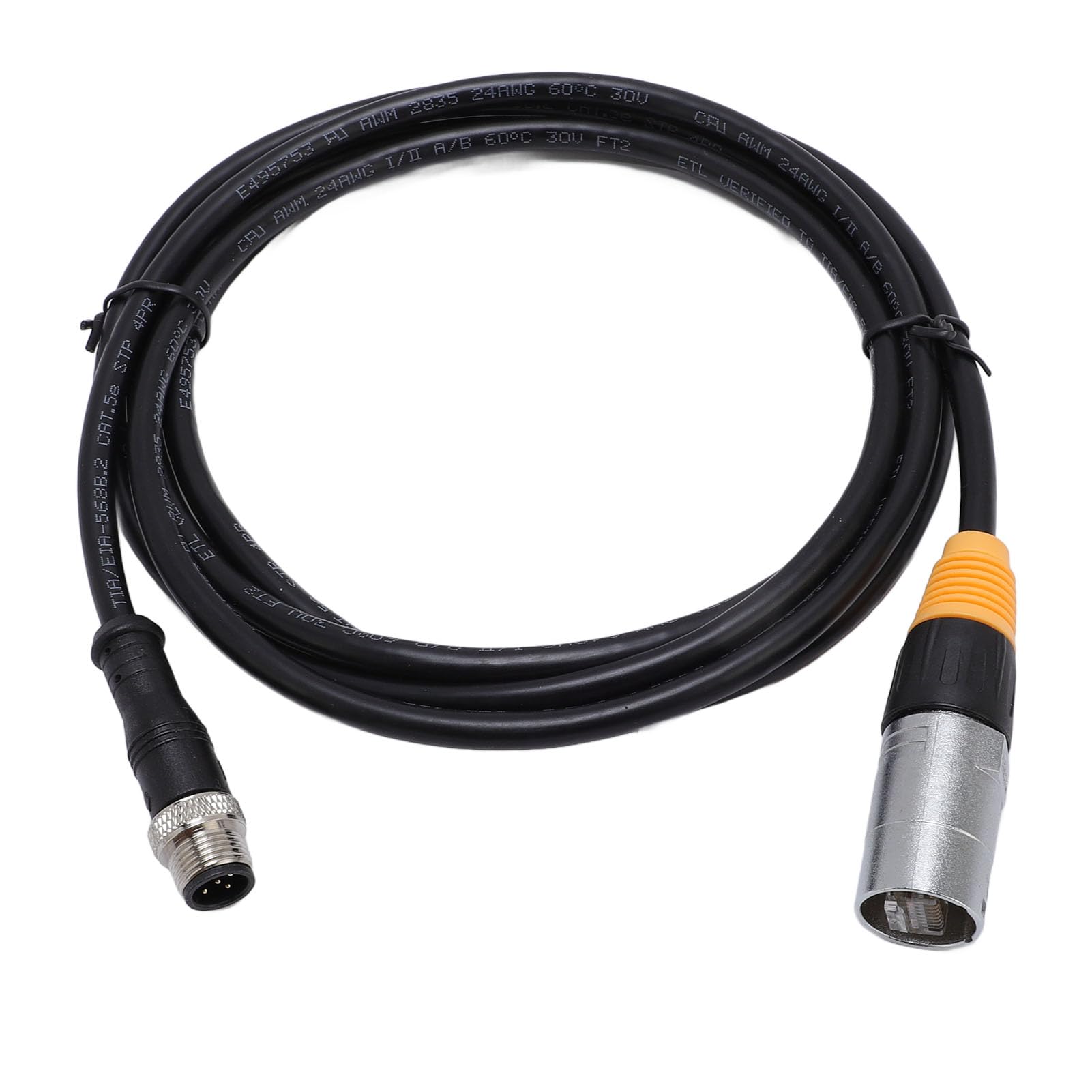 Câble Ethernet Industriel, pour M12 RJ45 étanche, connecteur mâle à 5 Broches blindé, pour l'automatisation Industrielle, Transmission de données à Haute Vitesse, (5 m / 16,4 Pieds)