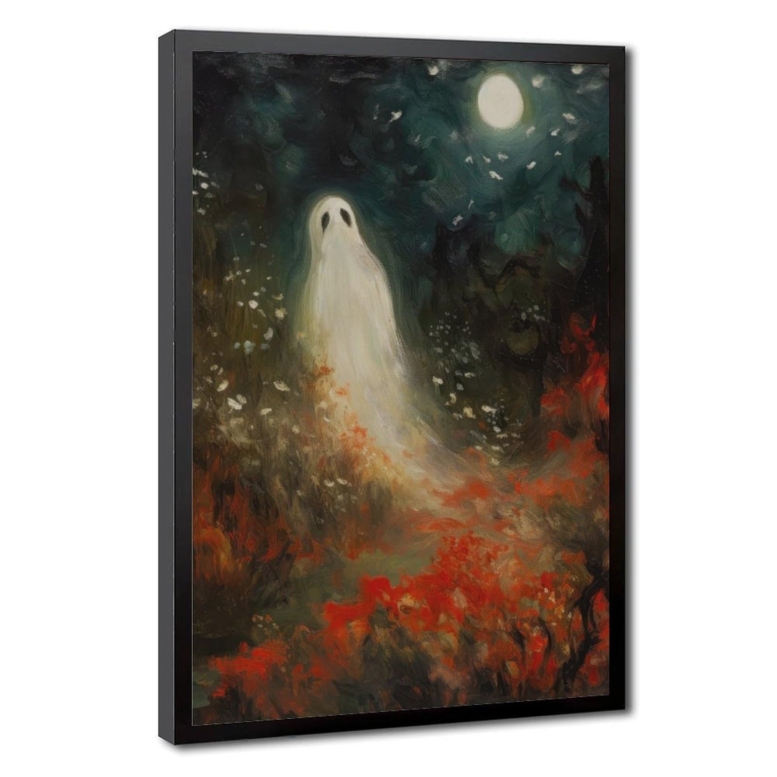 Bareronor Red Ghost Poster Canvas Poster Bedroom Decor Landscape Office Room Decor Gift 12" L X 18" W