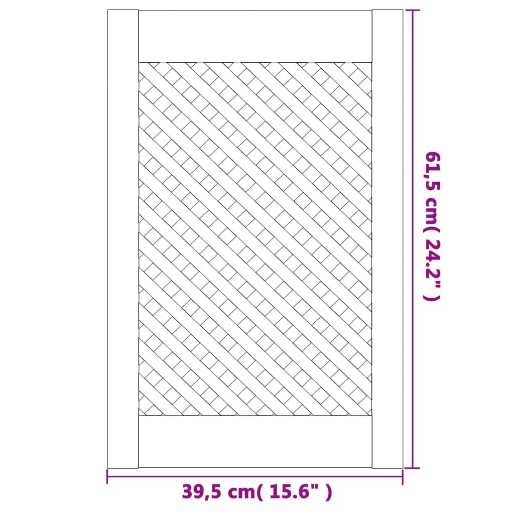 Genérico Puertas de Armario Entramado 2 uds Madera Pino 39,5x61,5 cm,Bricolaje,Accesorios de Bricolaje,Ferretería para armarios,Puertas de armarios,Marrón,2.62 kg,372790