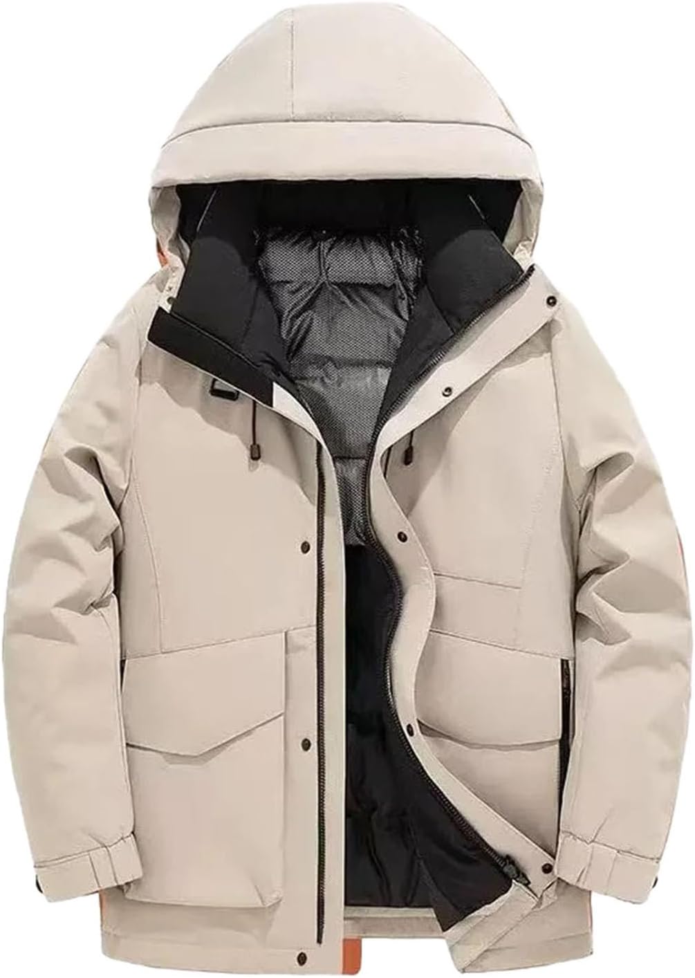 Men's Hooded Down Jacket White Duck Down Thickened Warm and Comfortable Outdoor Sports Top