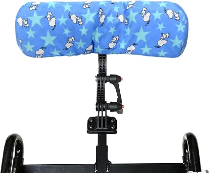Adjustable Wheelchair Headrest Cover with Elastic Rope for Electric Power Wheelchair Users