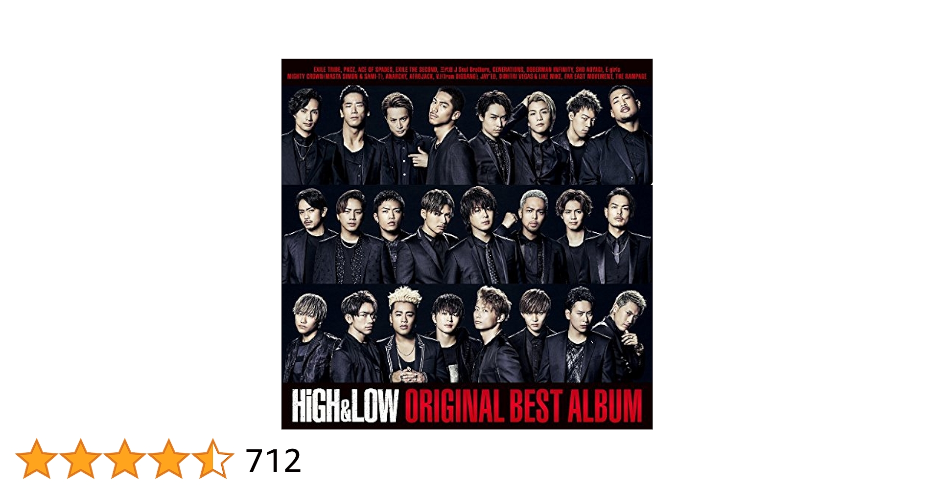 Amazon.co.jp: HiGH & LOW ORIGINAL BEST ALBUM(CD2枚組+Blu-ray