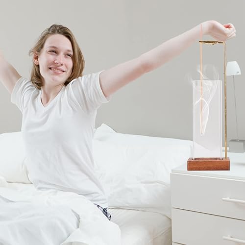 Miniatura 9 de Soporte de incienso para palos, quemador boca abajo con diseño anticenizas y moderno atrapa cenizas de vidrio para meditación, yoga, spa y