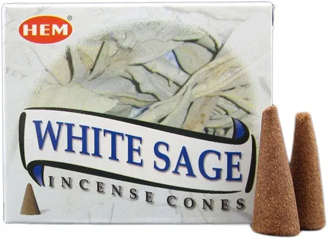 Hem Incense Cones White Sage - 3 Boxes of 10 Purifying Wierook Kegels