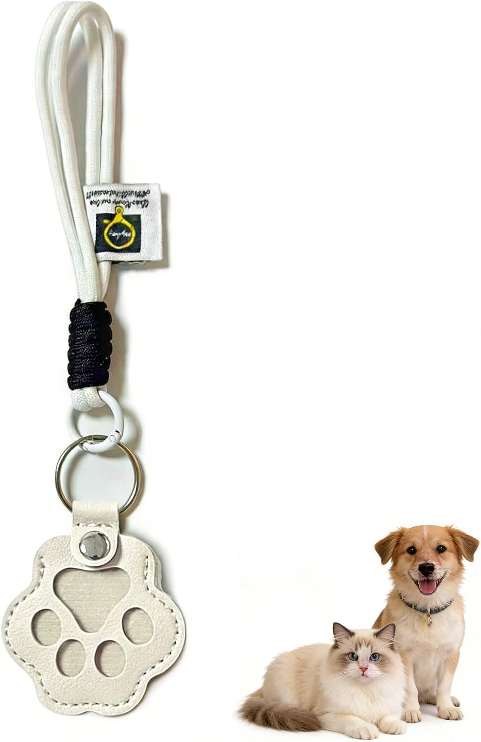 Dog Fur Keepsake,Pet Fur Keepsake,Dog Hair Keepsake,Pet Hair Keepsake,Dog Fur Keychain,Pet Memorial Gifts for Dog and Cat,Leather Key Ring with Rope Lanyard