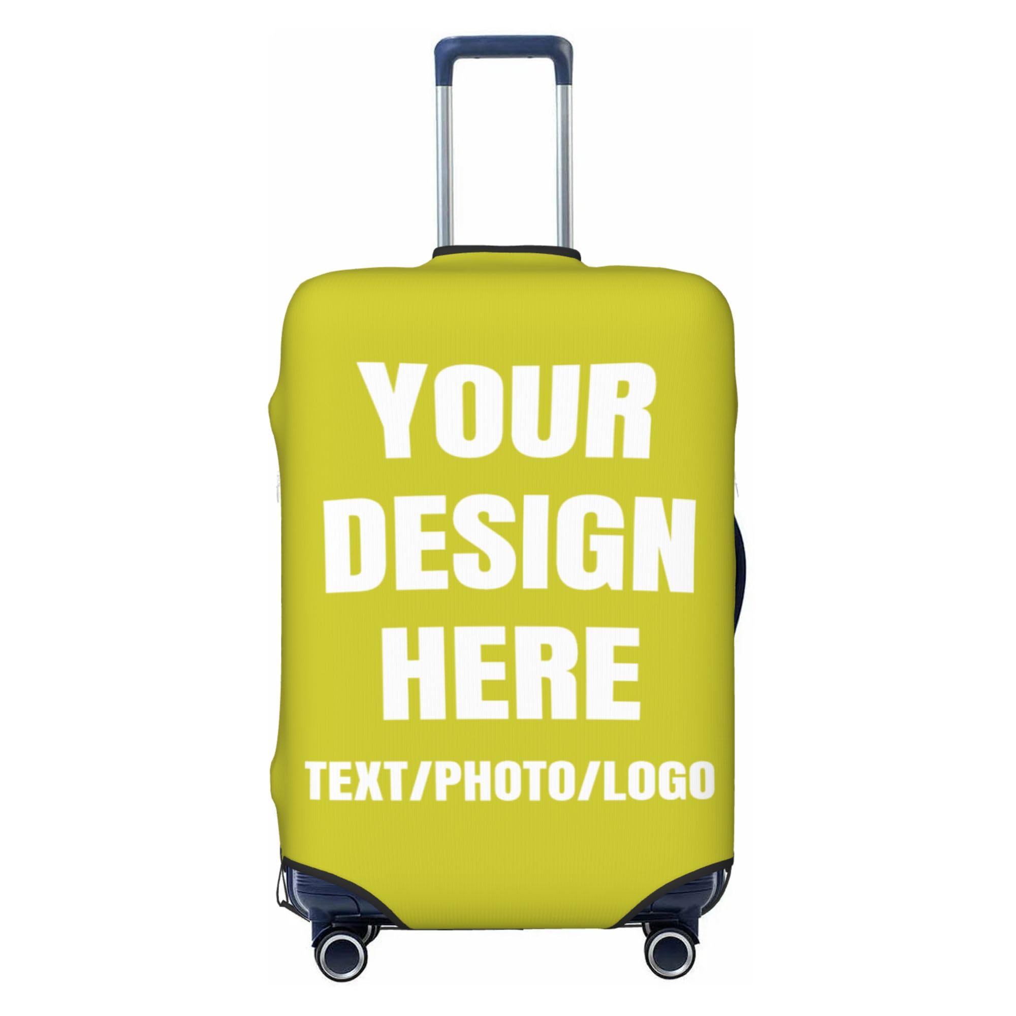 Customized Luggage Cover Add Your Photo/Text/Logo,Personalized Suitcase Covers for Luggage,Style11