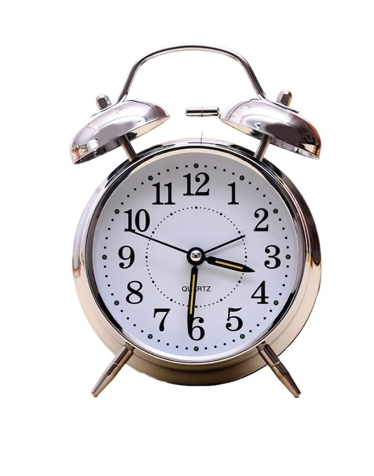 LUYSGBXR Loud Alarm Clock Classic Twin Bell Analog Alarm Clock Quartz Bedside Loud For Heavy Sleepers(W5618)