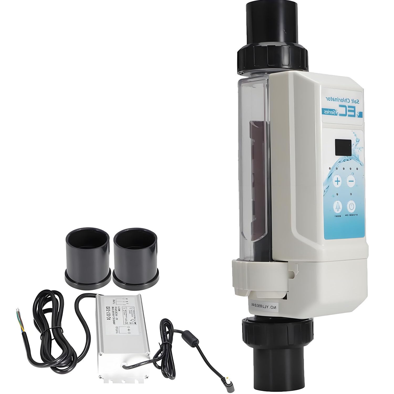 AiODiO Salt Water Pool Chlorinator System, Swimming Pool Chlorine Machine with Goggles, Saltwater Pool Machine with Automatic Cleaning 8g/h, 12g/h, 16g/h, 20g/h - Water Level Detection 16g/H
