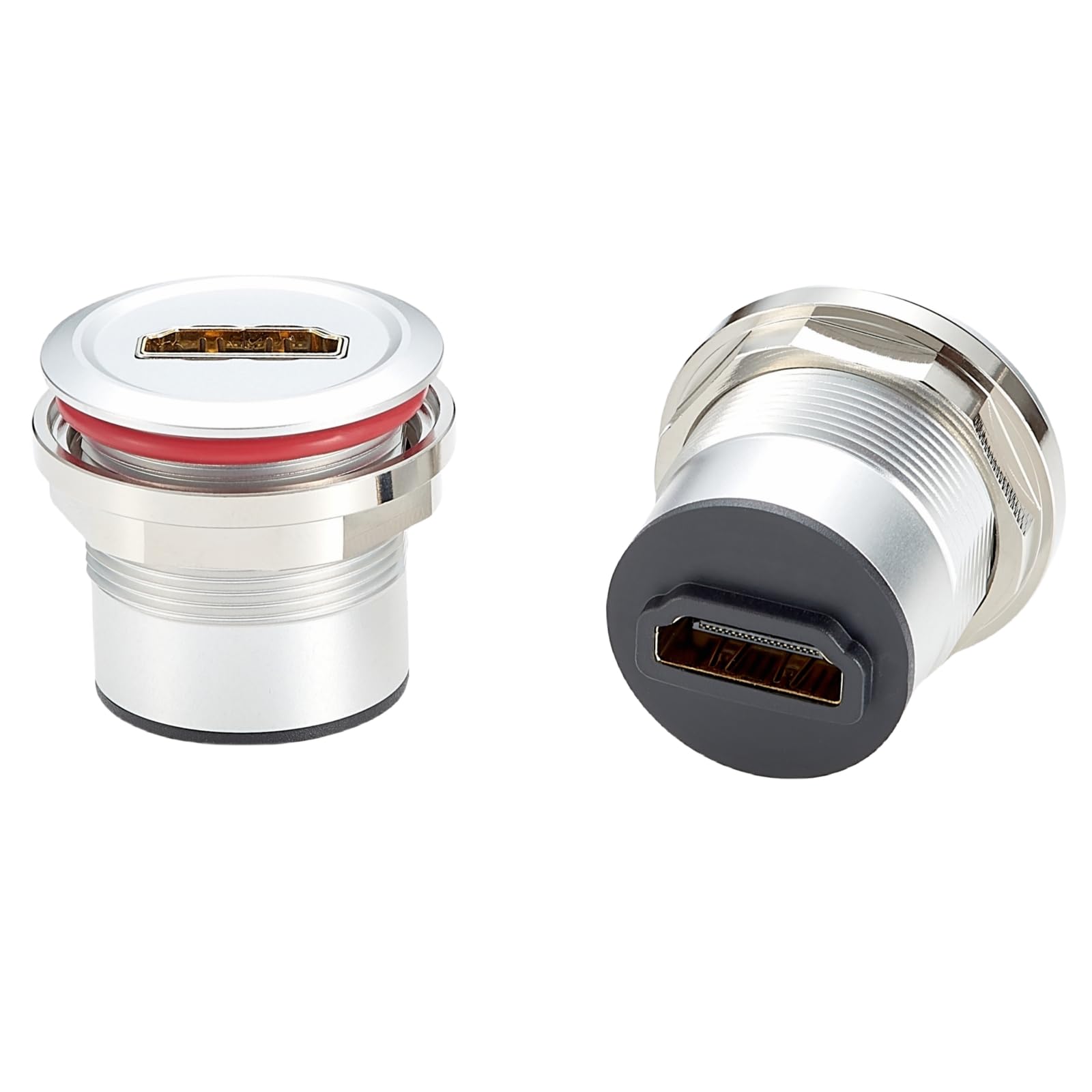 Adapter do montażu na panelu podtynkowym HDMI 4K przy 30 Hz HDMI 1.4 żeński na żeński prosty przedłużacz gniazdo gwintowane złącze do telewizora laptopa PC monitora projektora odtwarzacza