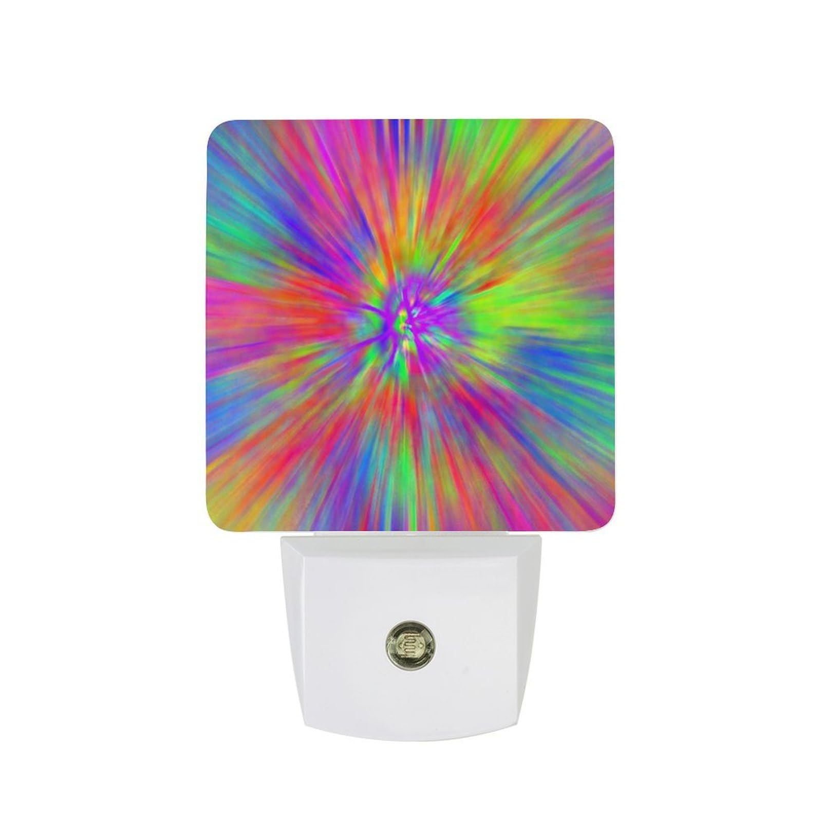 Nqrxadcrt Style Tye Dye Patterns Night Light Plug In Wall Lights Bedside Lamp Bedrooms Home Hallways Decoration