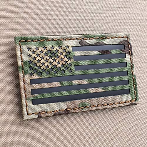 USA American Flag 3.5x2 IFF Tactical Morale Touch Fastener Patch (Multicam)