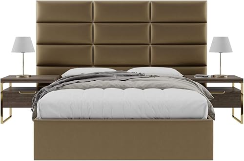 Miniatura 149 de Vänt - Paneles tapizados de cabecera para montar en la pared, diseño Isabelle, 60 x 23 pulgadas, configuración de 4 paneles individuales,