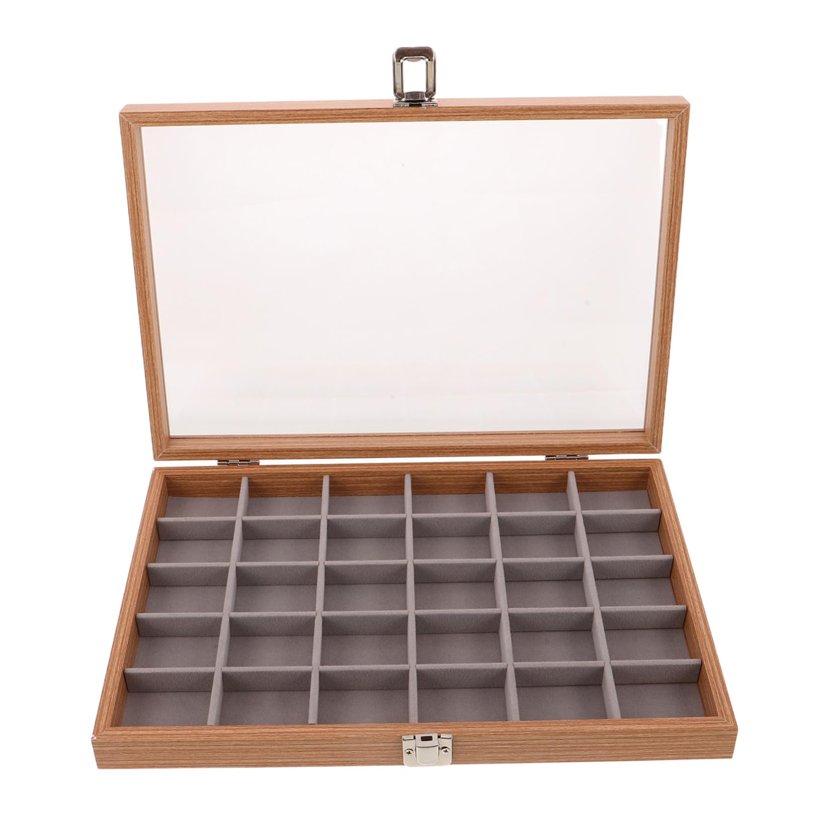 Adorainbow Aufbewahrungsbox für Steinsammlungen mit 30 Fächern, Beige