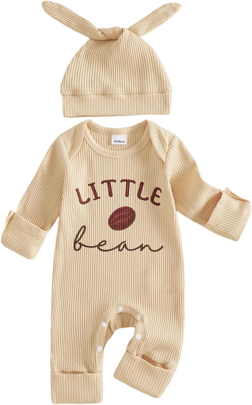 Amazon Offee Amazon.com: Xnqiwq Newborn Boy Fall Clothes Little Bean Onesie Jumpsuit ...