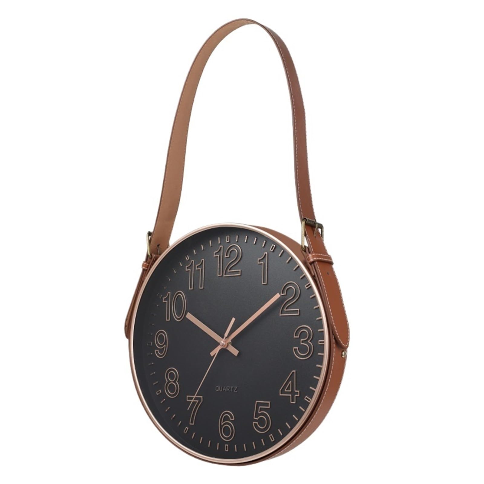 HVSYVVSRL Silent Belt Wall Clock Fashionable Home Living Room Stereoscopic Digital Minimalist Quiet Operation(D)
