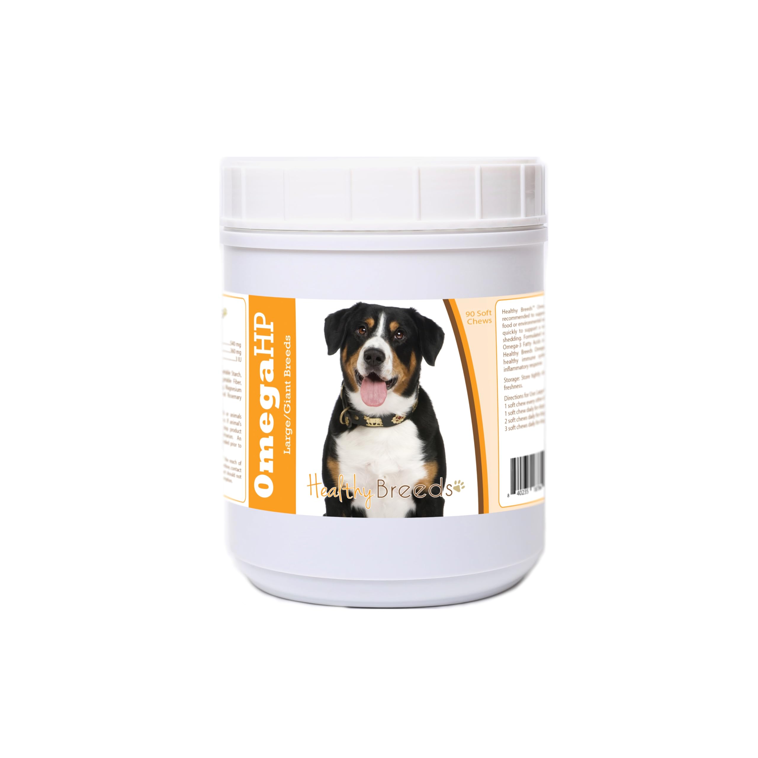 Healthy Breeds Entlebucher Mountain Dog Omega HP Fatty Acid Skin and Coat Support Soft Chews 90 Count