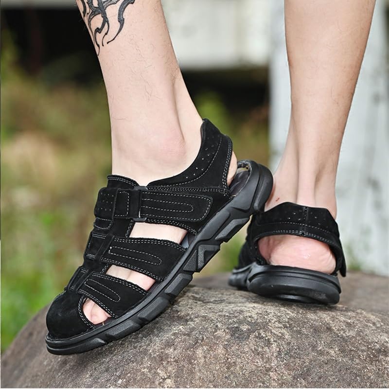Outdoor Comfortable Beach Sandals Casual Shoes Sneakers Leather Men's Sandals Lightweight Men's Shoes4