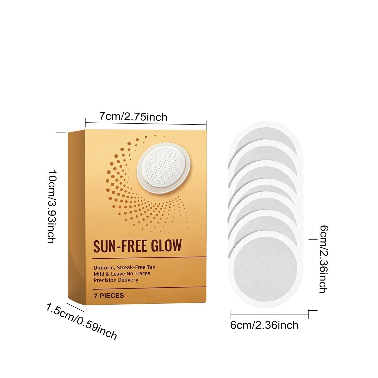 SUN-FREE GLOW Samoopalające plastry z mikroigłami — jednolita naturalna opalenizna, bez pomarańczowego odcienia, formuła nawilżająca unisex do każdej skóry