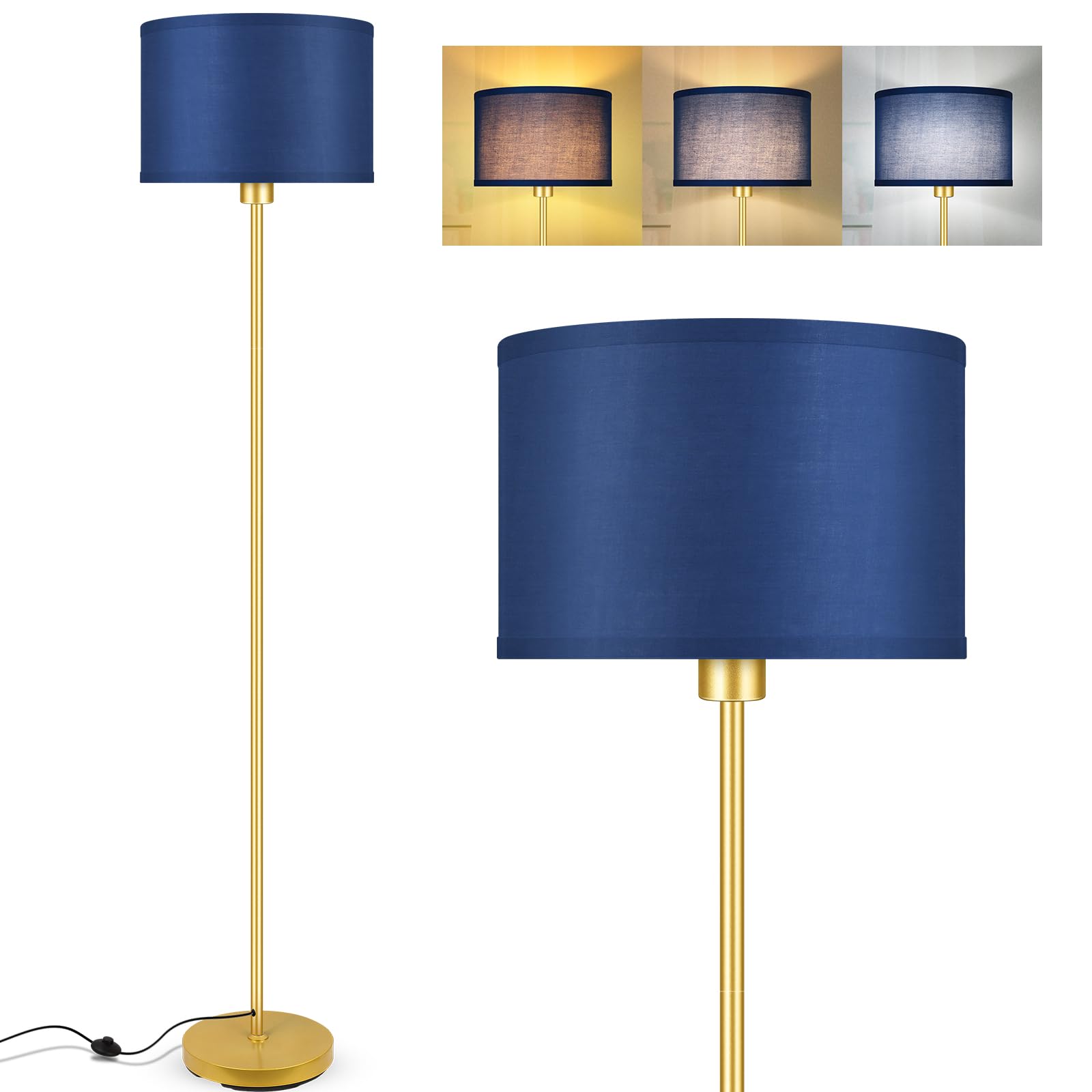 Floor Lamp Blue, Standing Lamp, Modern Stand Up Light with Floor Lamp Blue, Standing Lamp, Modern Stand Up Light with