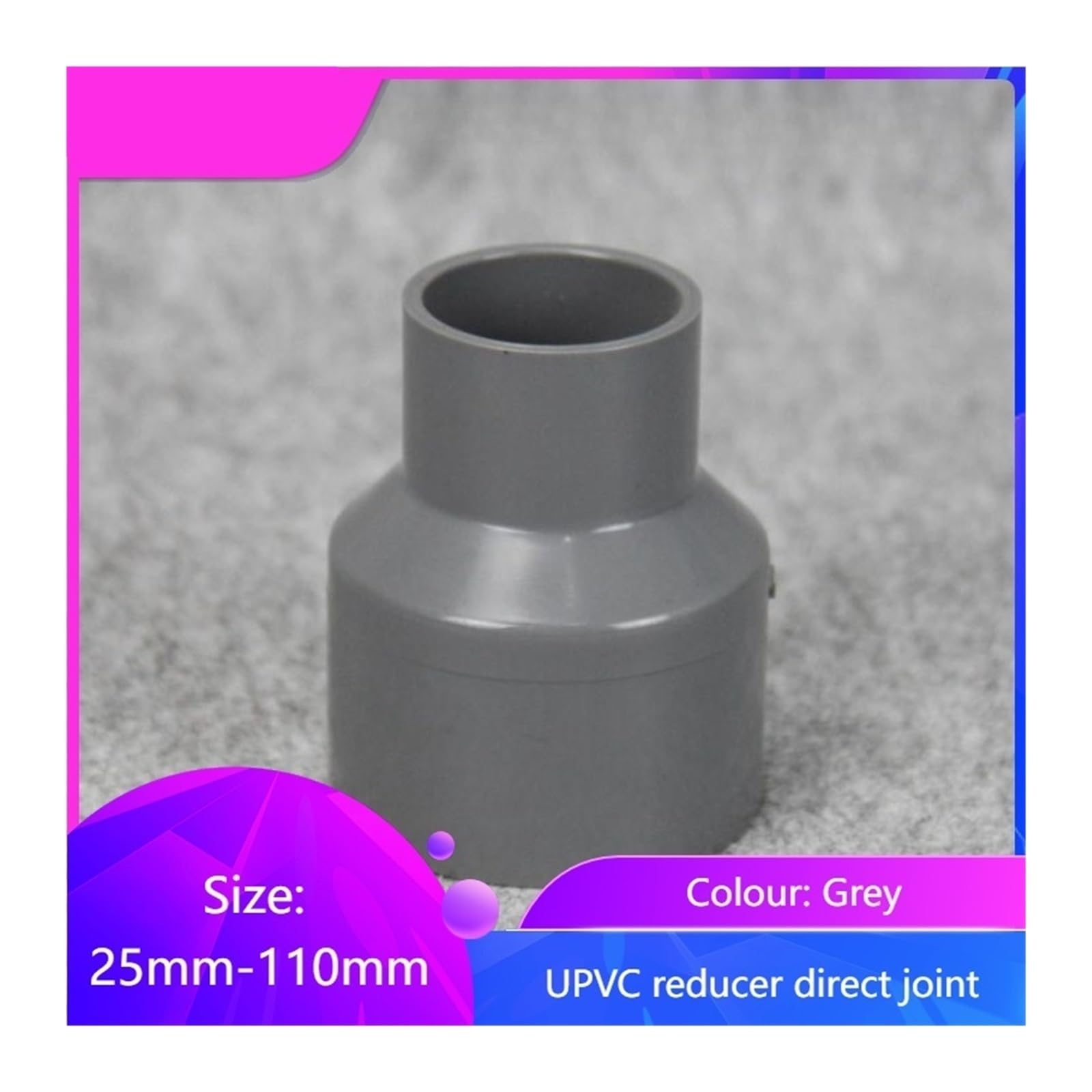 Accesorios de tubería de agua de plástico PVC, reductores de UPVC y juntas directas(110x63)