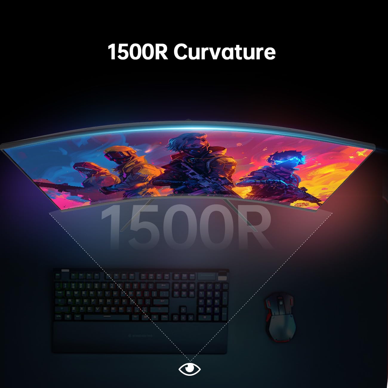 Amazon.com: KTC 32 Inch Curved Gaming Monitor, FHD 1080P 165Hz PC