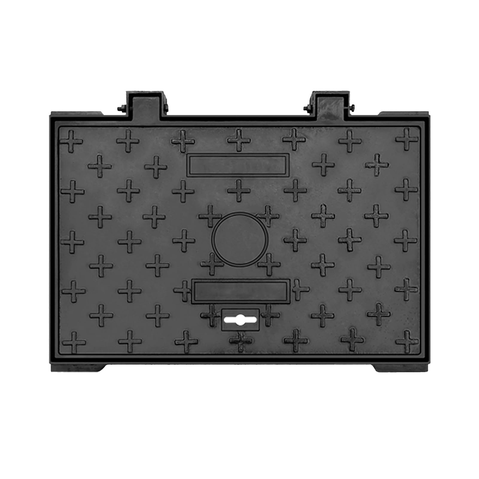 Housse de fosse septique carrée 40x60 cm en métal robuste pour allée