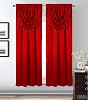 GLORY RUGS Window Panel with Attached Valance Curtain Bedroom Living Room Dining 42