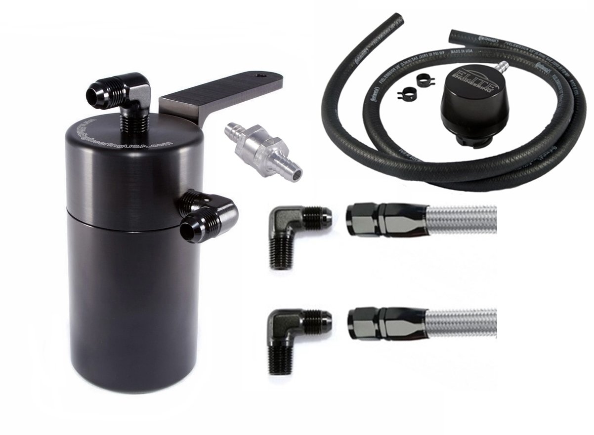 Buy Elite Engineering Standard PCV Oil Catch Can & Hardware with Black