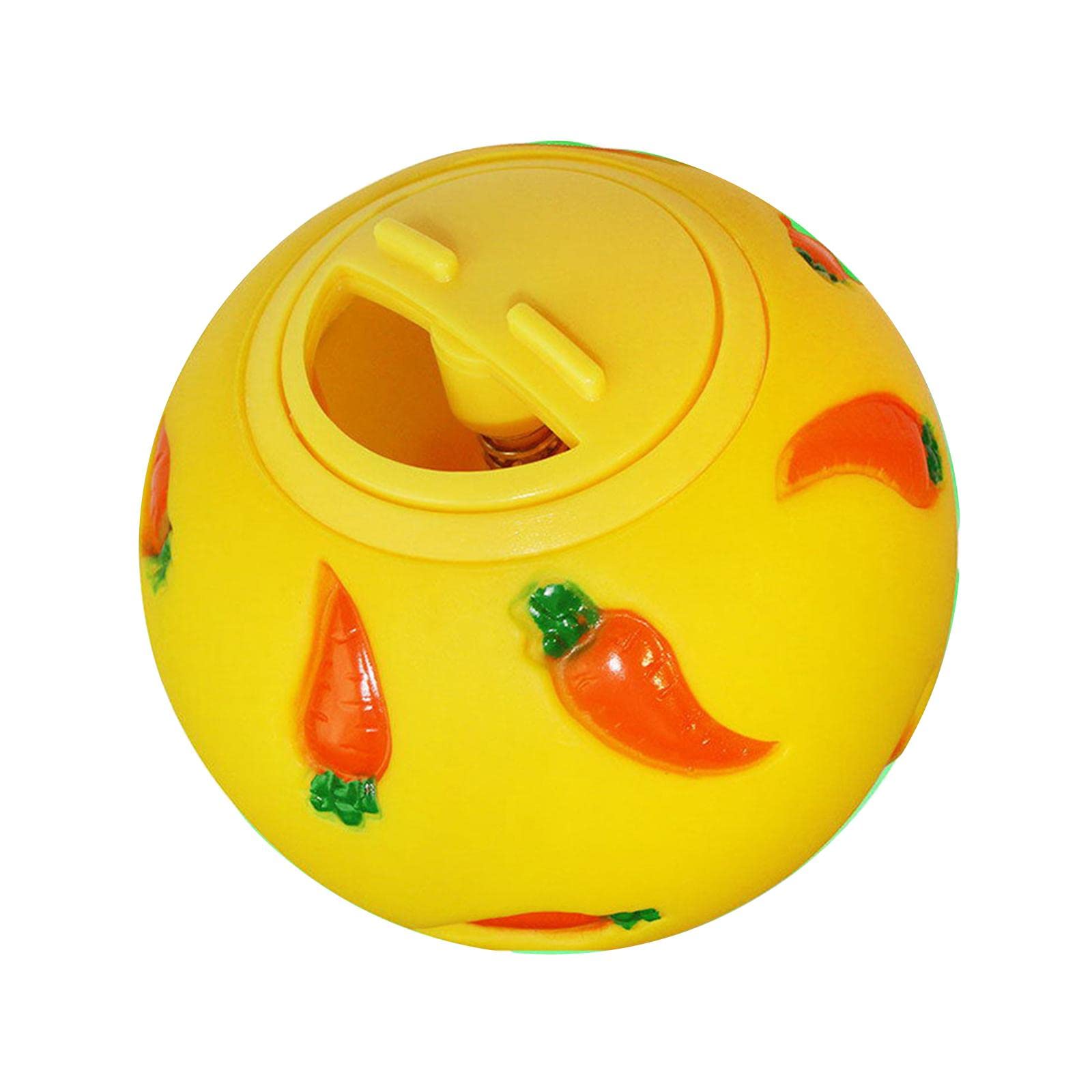 MYADDICTION Pet Slow Feeder Bowl Snack Toy Ball Interactive Bunny Toy for Puppy Yellow-picture-16