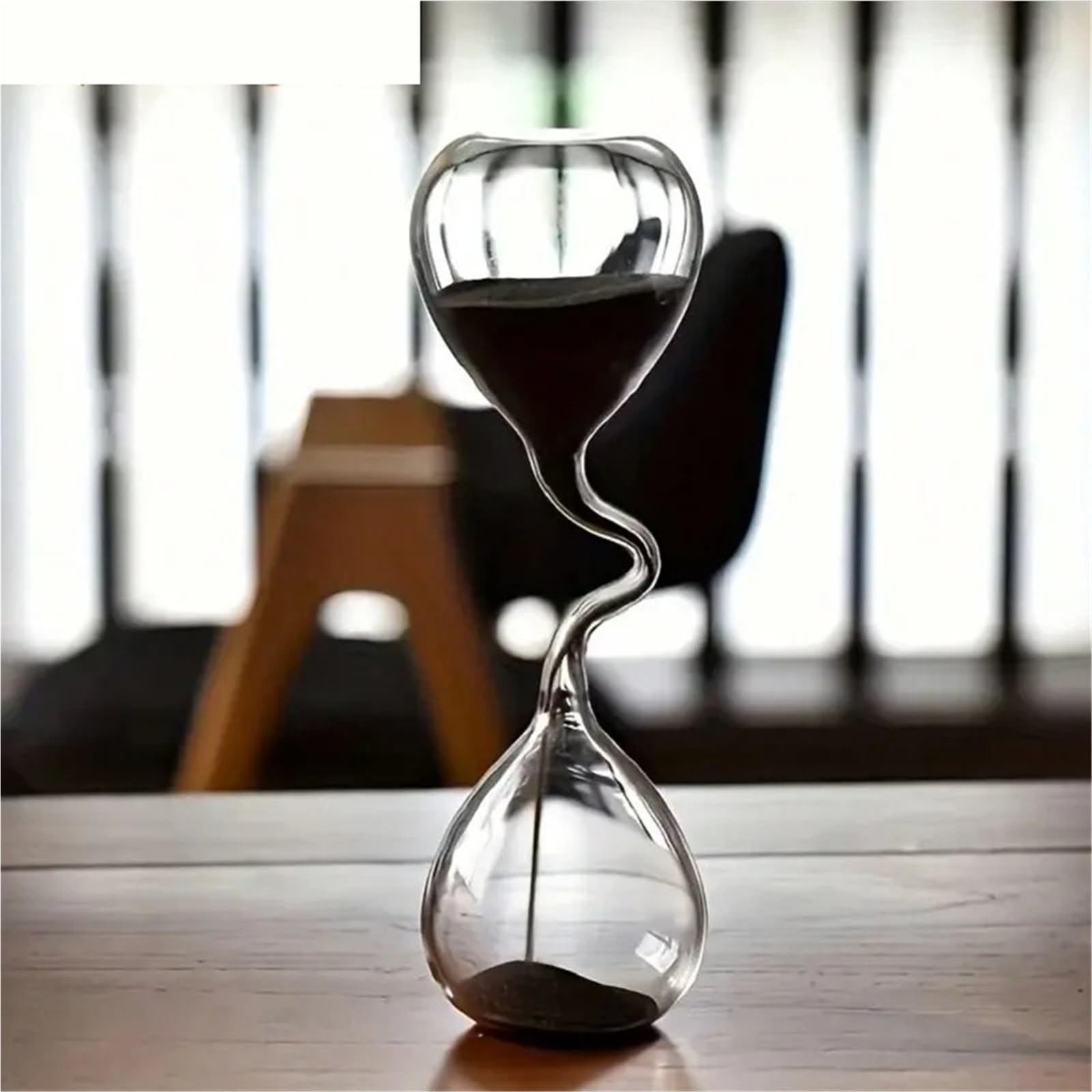 Reloj de Arena con Hermoso Cuello Delgado e Irregular, Decorativo para la Cocina y el hogar.