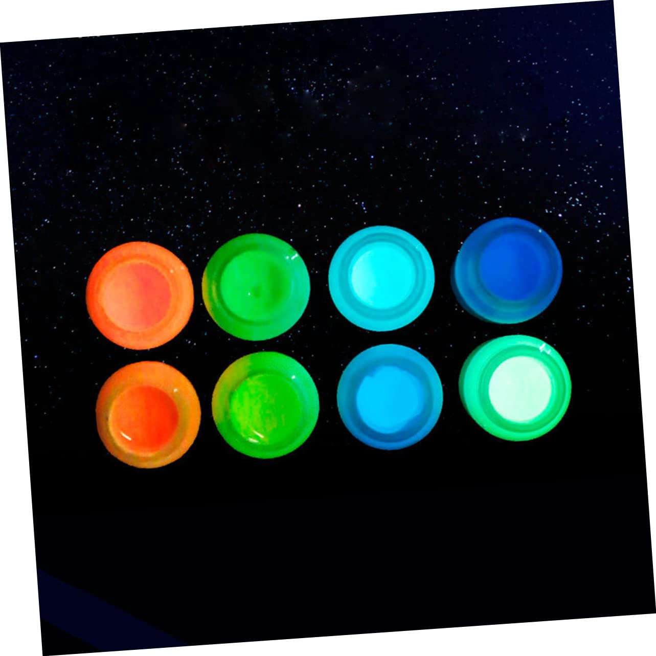 Operitacx 15pezzi Vernice Luminescente Fluorescenti Per Eventi e Decorazioni Arancione Giallo Verde Blu Rosa Per Feste Concerti e Halloween