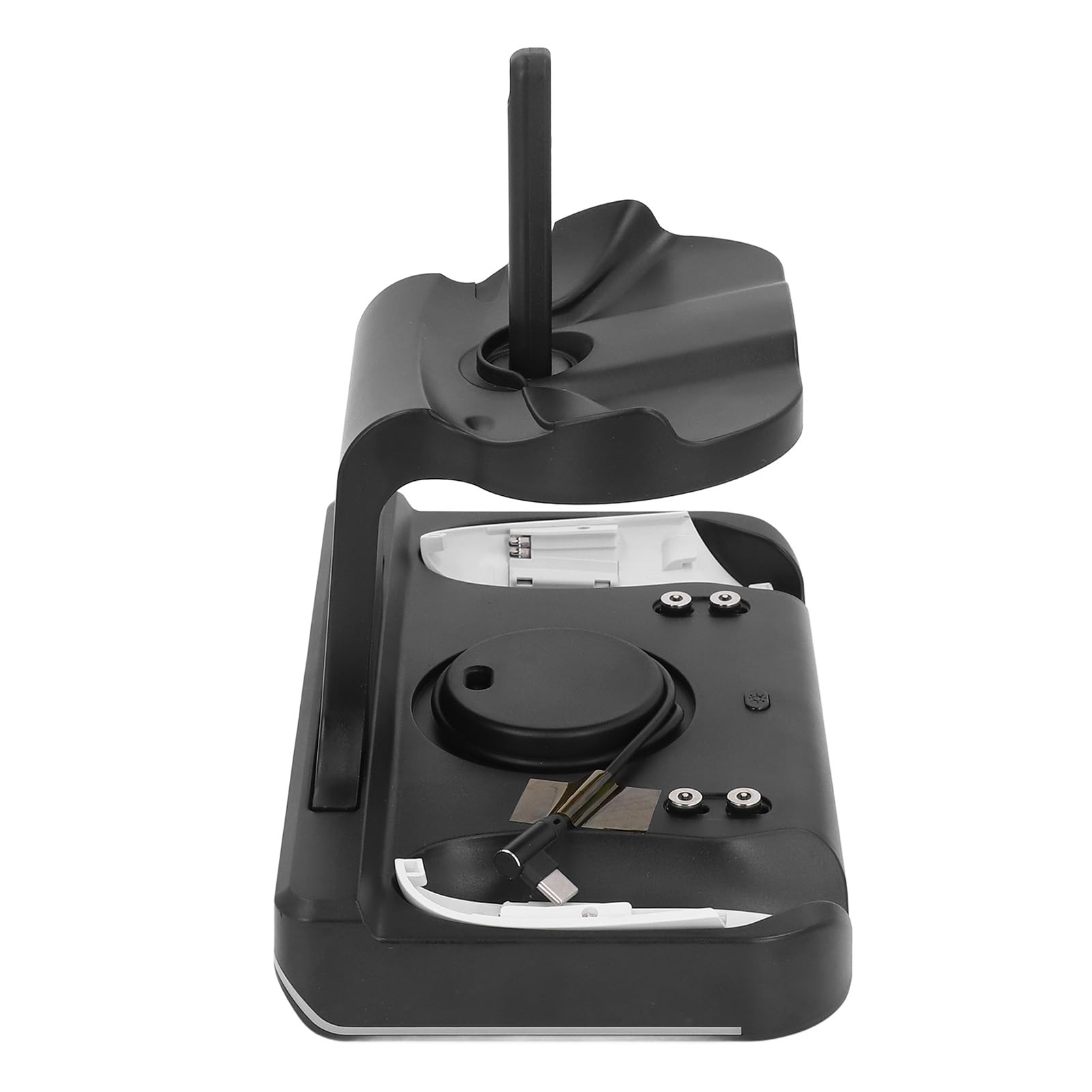 Stazione di Ricarica per Controller Visore VR, Supporto di Ricarica Controller VR, Stazione di Ricarica Rapida per Visore VR e Controller con Luce RGB (BLACK)